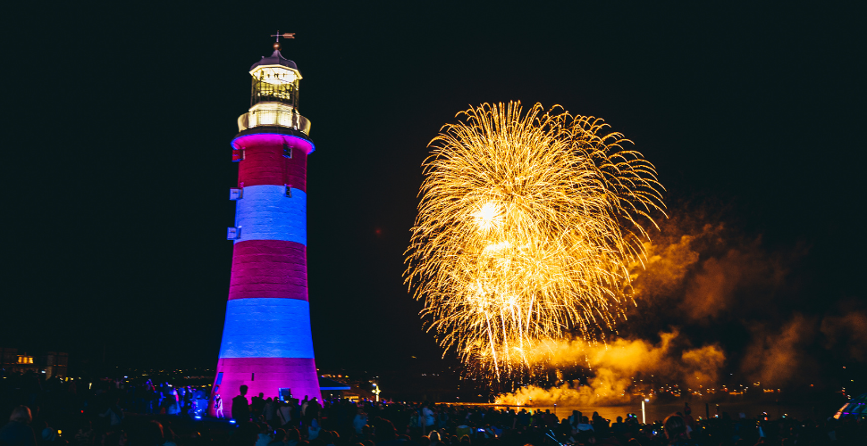 British Firework Championships on Plymouth Hoe 