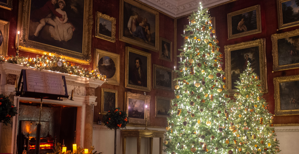 Christmas decorations at Saltram House 