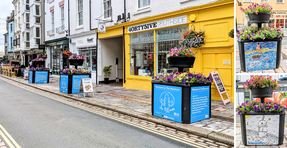 Barbican planters along Southside Street