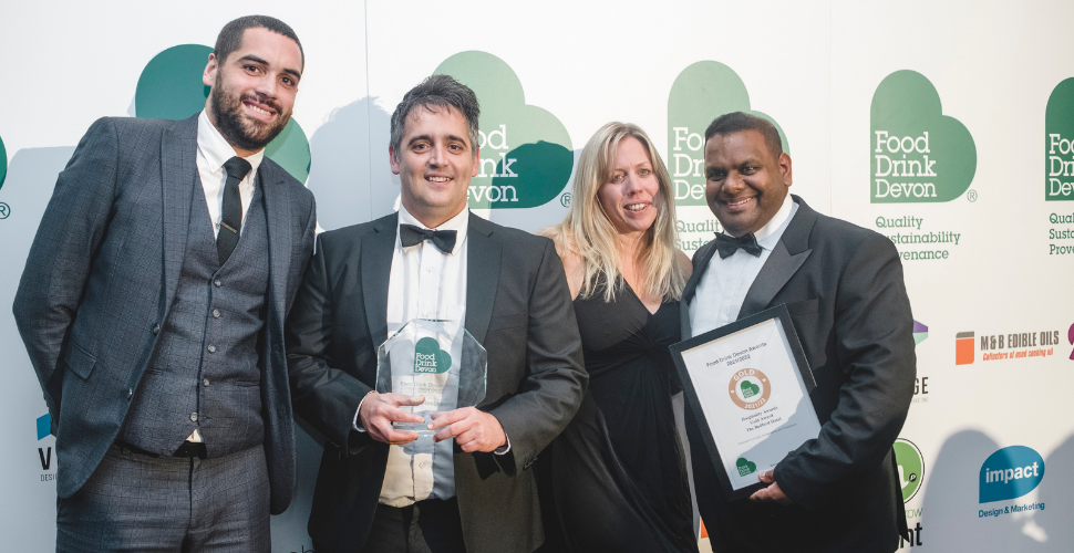 Pictured (left to right) are Tom John (Assistant Manager, Two Bridges Hotel), Mike Palmer (Group  Executive Chef), Leanne Wills (General Manager, The Bedford Hotel) and Raoul Ketelaars (Head  Chef, The Bedford Hotel). Photo credit Steven Haywood