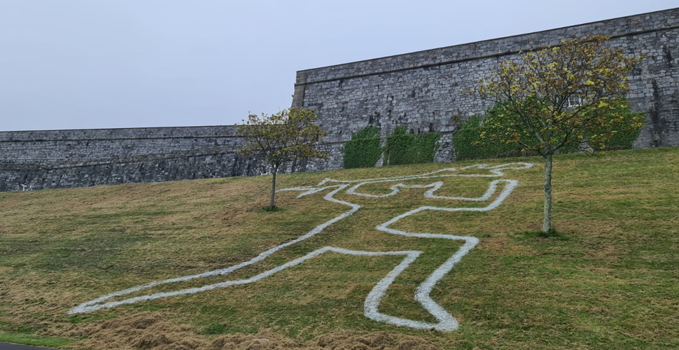 Giant figures on Plymouth Hoe