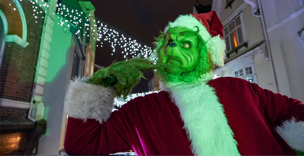 Grinch at Barbican Lights Switch-on