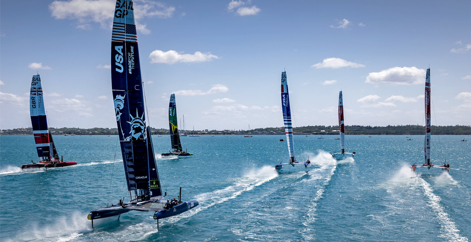 SailGP F50 catamarans racing