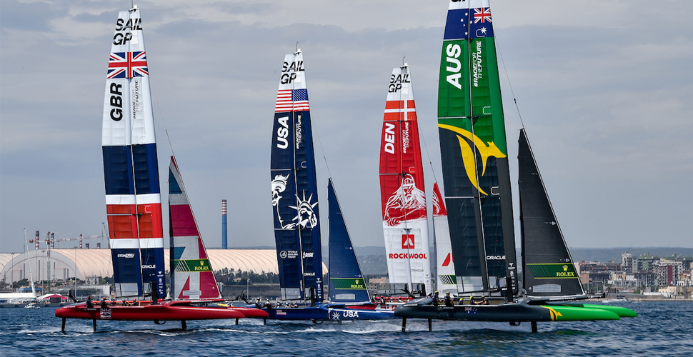 SailGP boats racing