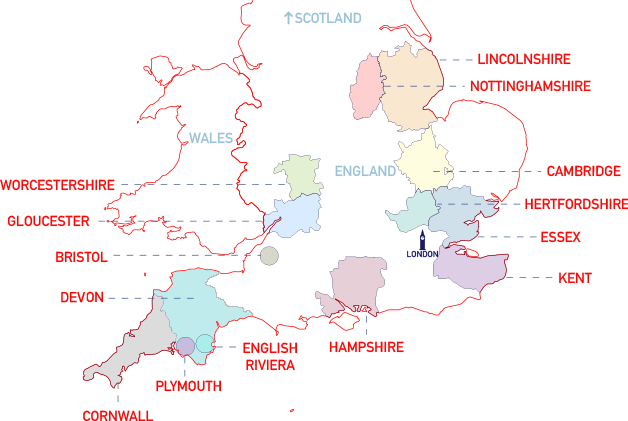 Map of Plymouth Connections